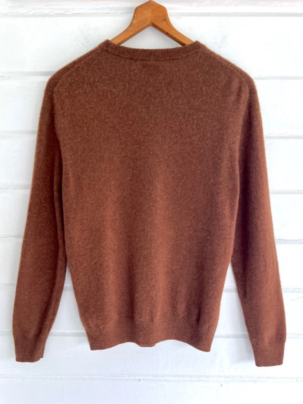 J. CREW 100% Cashmere Crew neck Sweater in Chestnut - M
